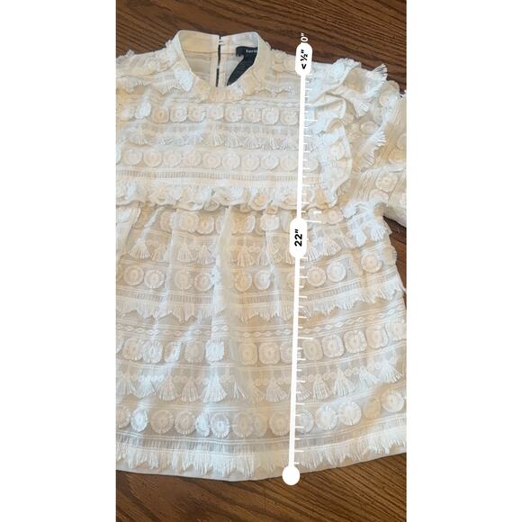 Smythe 3D white Embroidered A-Line Cotton Blouse size L - Picture 6 of 8